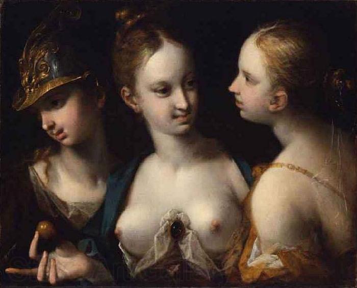 Hans von Aachen Pallas Athena, Venus and Juno France oil painting art